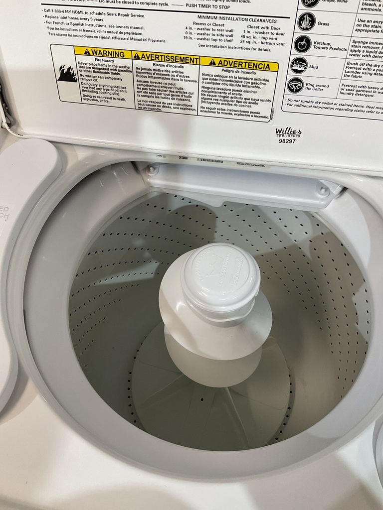 Kenmore Used Washer Top-load 27inches (White) 