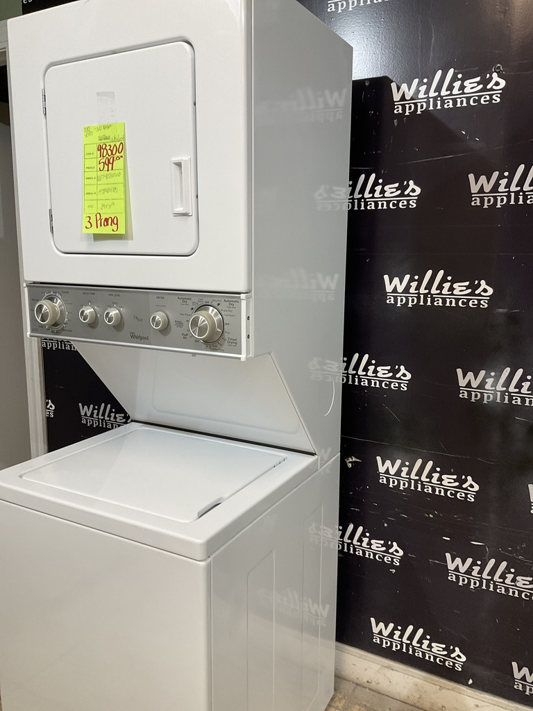 Whirlpool Used Electric Unit Stackable 220volts (30 AMP) 24x71 1/2” {3 prong}  (White) 