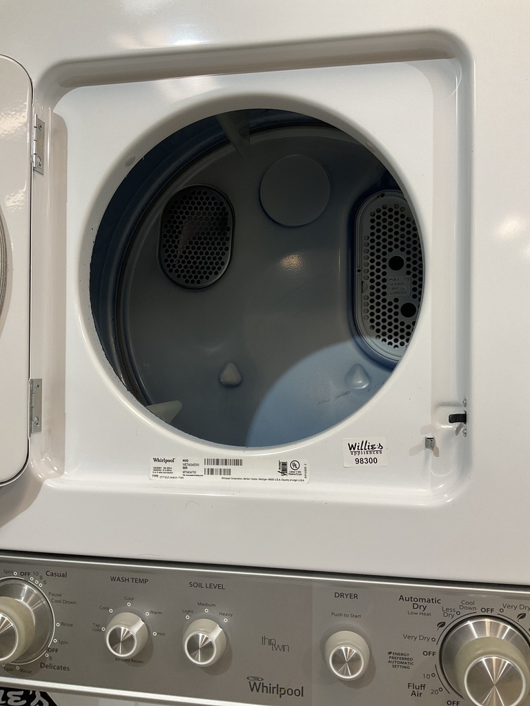 Whirlpool Used Electric Unit Stackable 220volts (30 AMP) 24x71 1/2” {3 prong}  (White) 