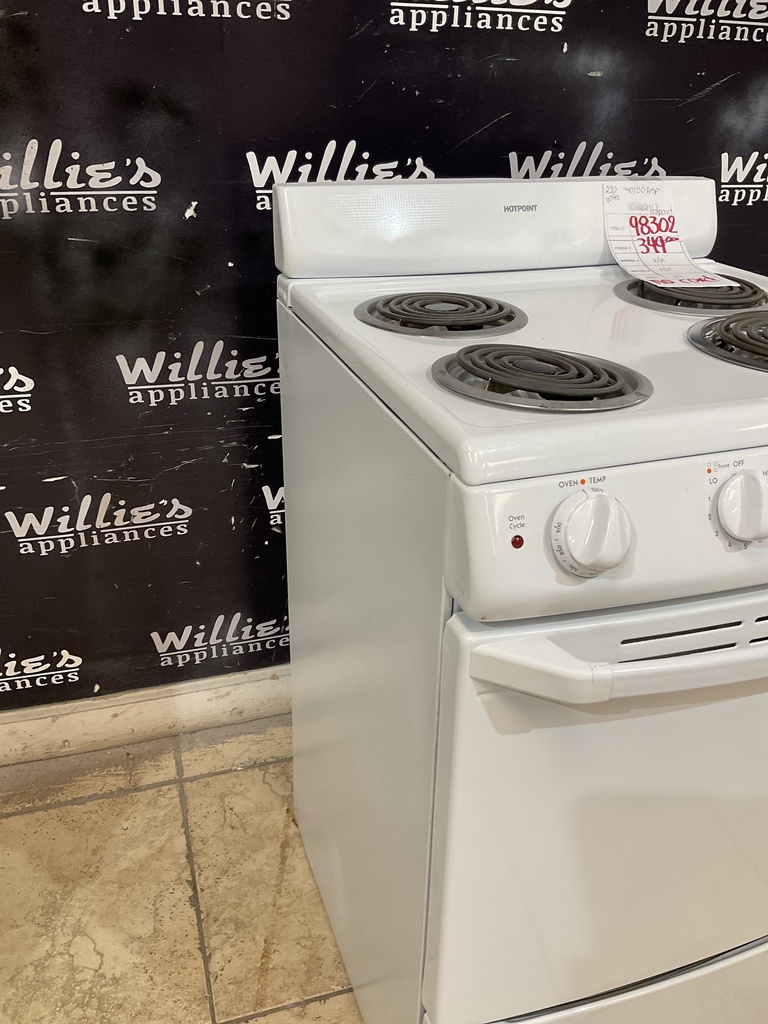 Hotpoint Used Electric Stove 220volts (40/50 AMP) 24inches {no cord} (White) 