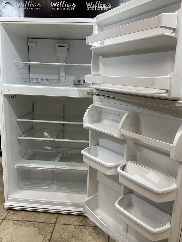 Whirlpool Used Refrigerator Top and Bottom 30x65 1/2” (White)