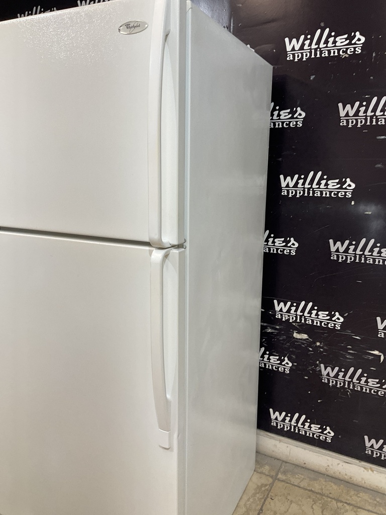 Whirlpool Used Refrigerator Top and Bottom 30x65 1/2” (White) 
