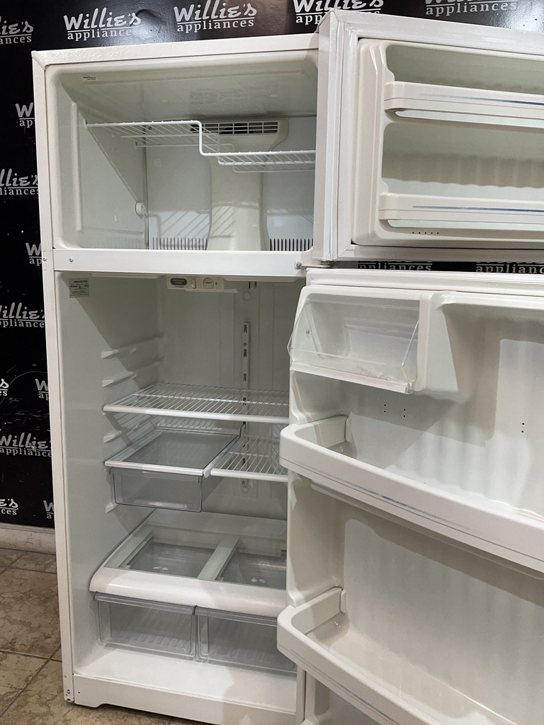 Ge Used Refrigerator Top and Bottom 30x65 1/2” (White) 