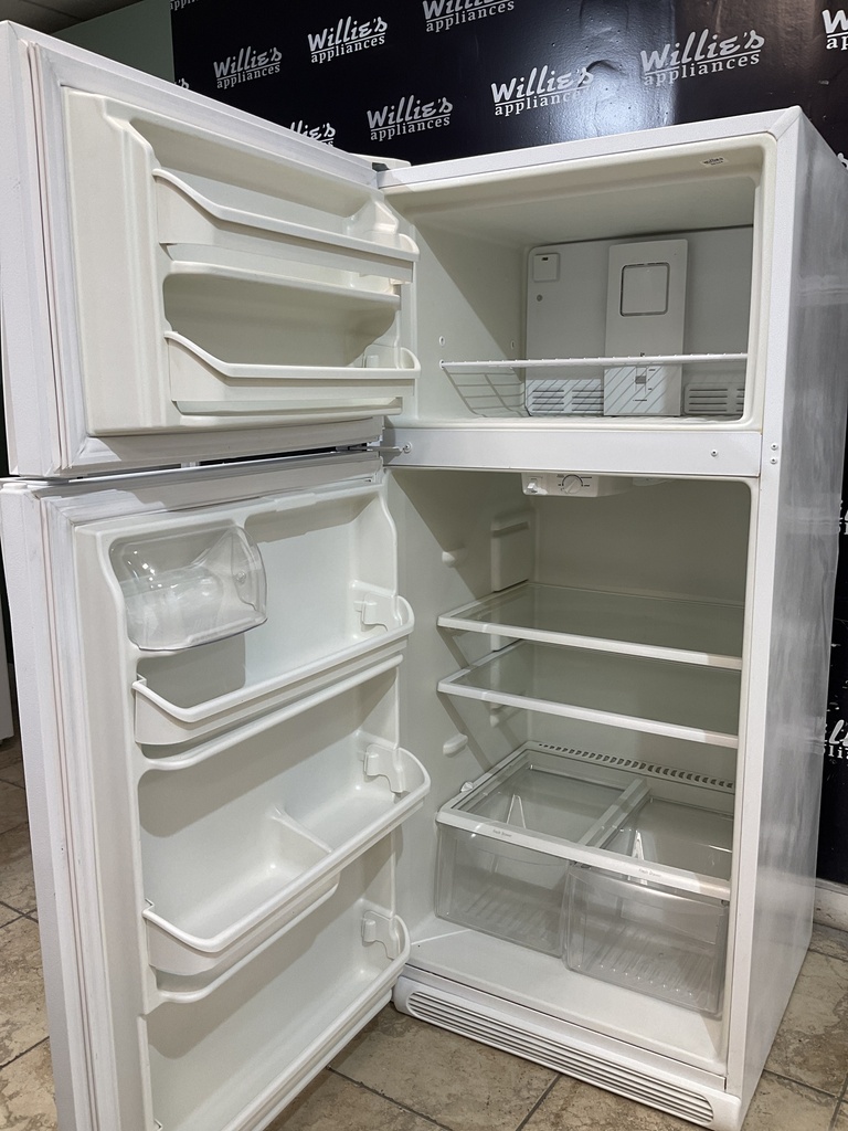 Frigidaire Used Refrigerator Top and Bottom 30x65 1/2” (White) 