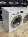 Lg Used Electric Set Washer/Dryer Front-load 220volts (30 AMP) 23 1/2” {3 prong} (White) 
