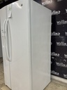 Ge Used Refrigerator Side by Side 33x69 1/2” (White) 