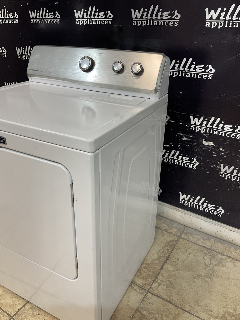 Maytag Used Electric Dryer 220volts (30 AMP) 29inches {no cord} (White) 