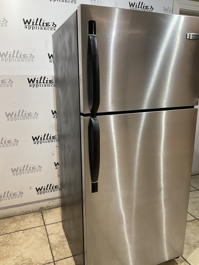 Frigidaire Used Refrigerator Top and Bottom 28x64 1/2” (Stainless Steel) 