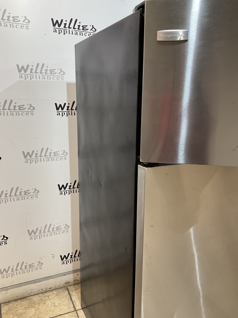 Frigidaire Used Refrigerator Top and Bottom 28x64 1/2” (Stainless Steel);