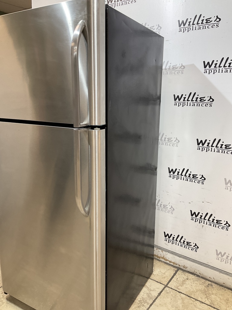 Frigidaire Used Refrigerator Top and Bottom 30x65 1/2” (Stainless Steel)