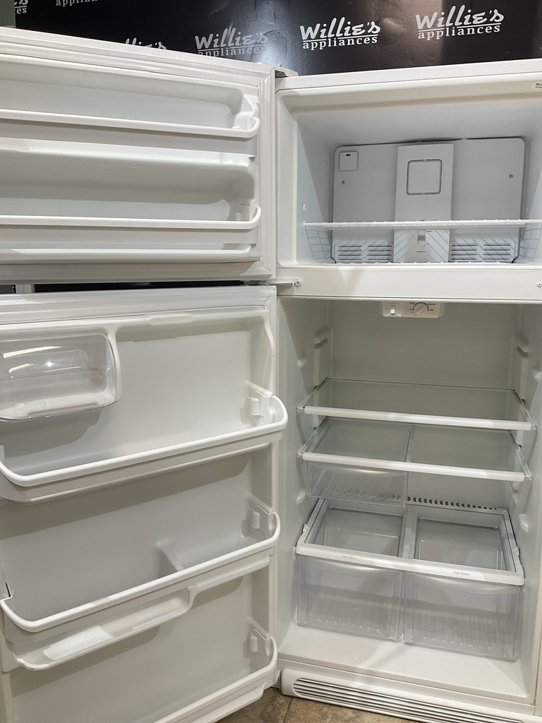 Frigidaire Used Refrigerator Top and Bottom 30x65 1/2” (White) 