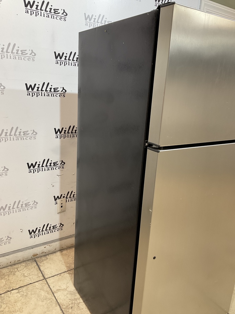 Ge Used Refrigerator Top and Bottom 28x64 1/2” (Stainless Steel)