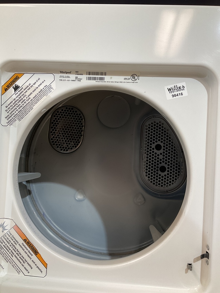 Whirlpool Used Electric Unit Stackable 220volts (30 AMP) 24x71 1/2” {3 prong} (White) 