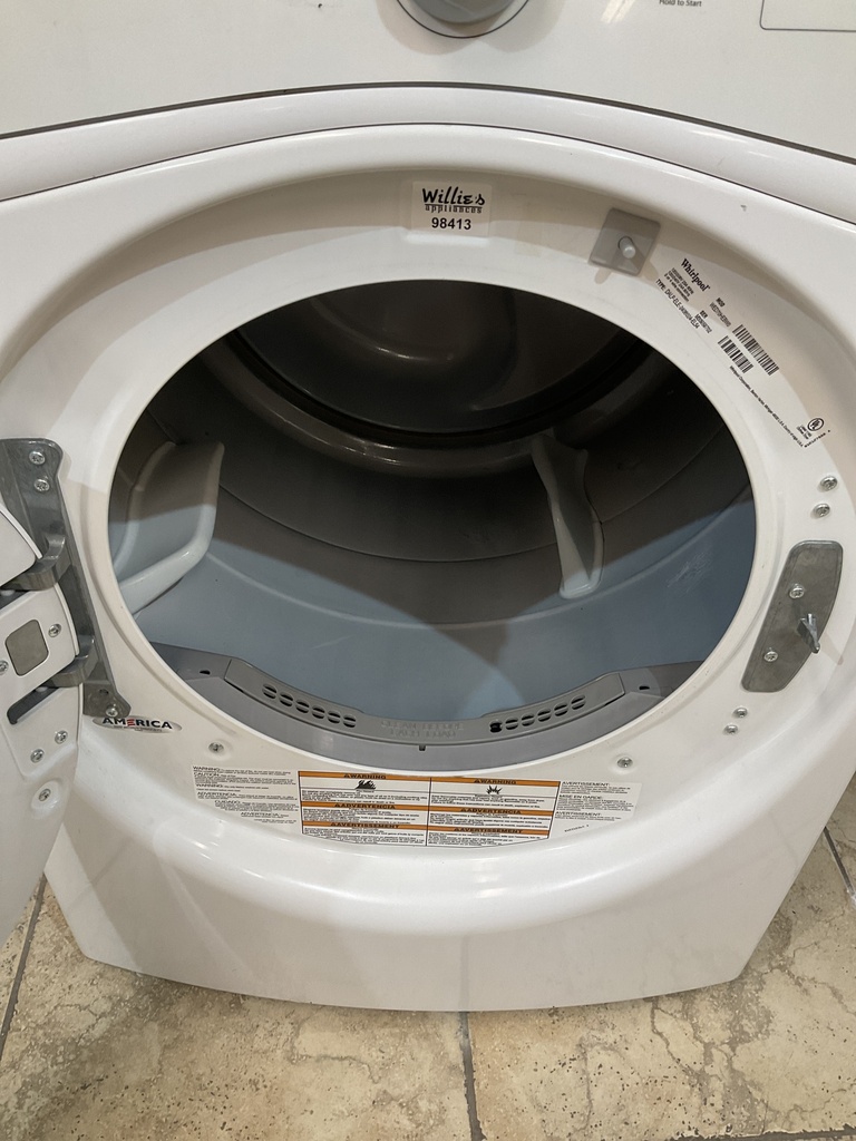 Whirlpool Used Electric Dryer 220volts (30 AMP) 27inches {3 prong} (White) 