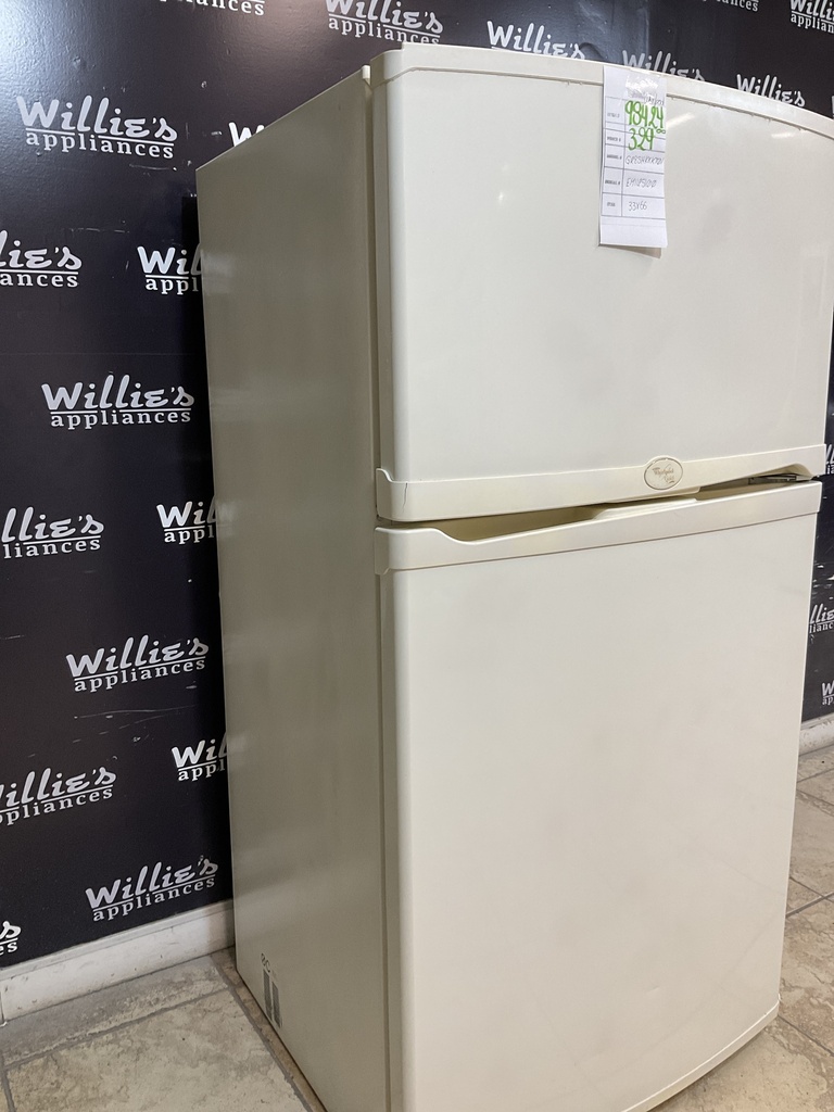 Whirlpool Used Refrigerator Top and Bottom 33x66 (Bisque) 