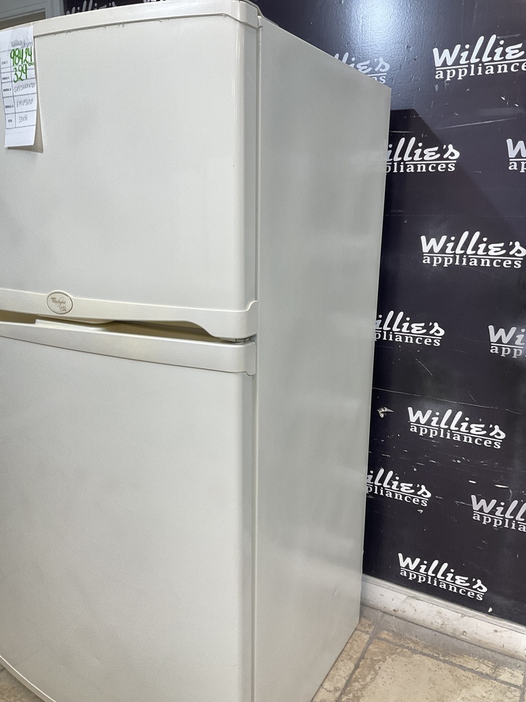 Whirlpool Used Refrigerator Top and Bottom 33x66 (Bisque) 