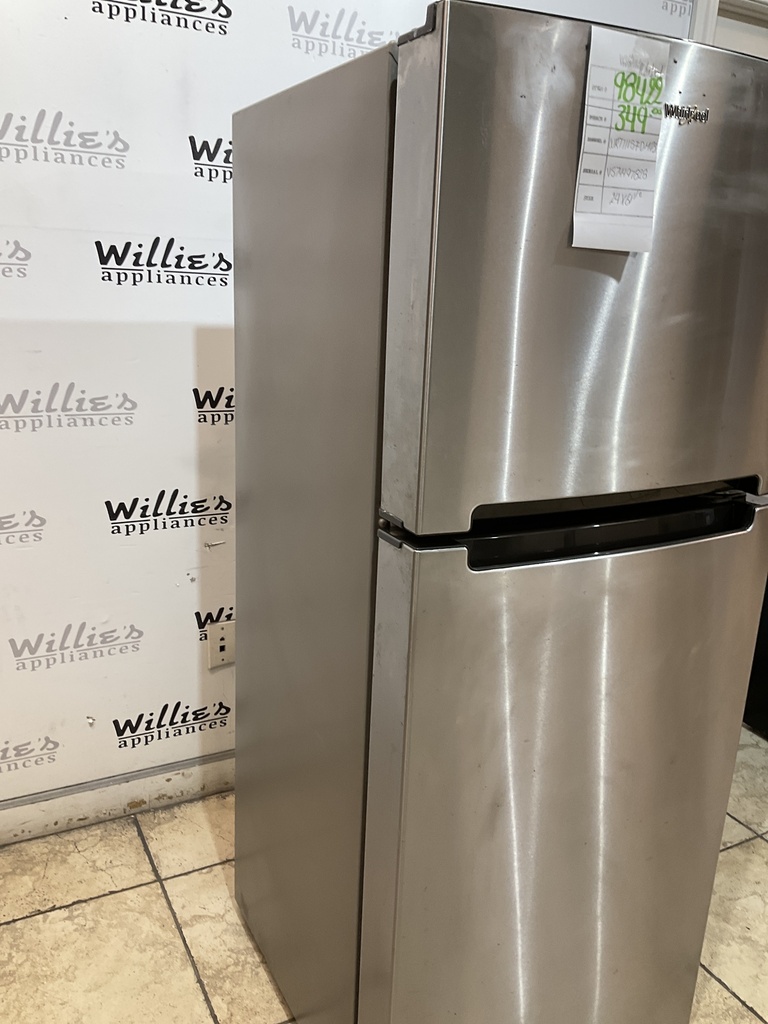 Whirlpool Used Refrigerator Top and Bottom 24x61 1/2” (Stainless Steel) 