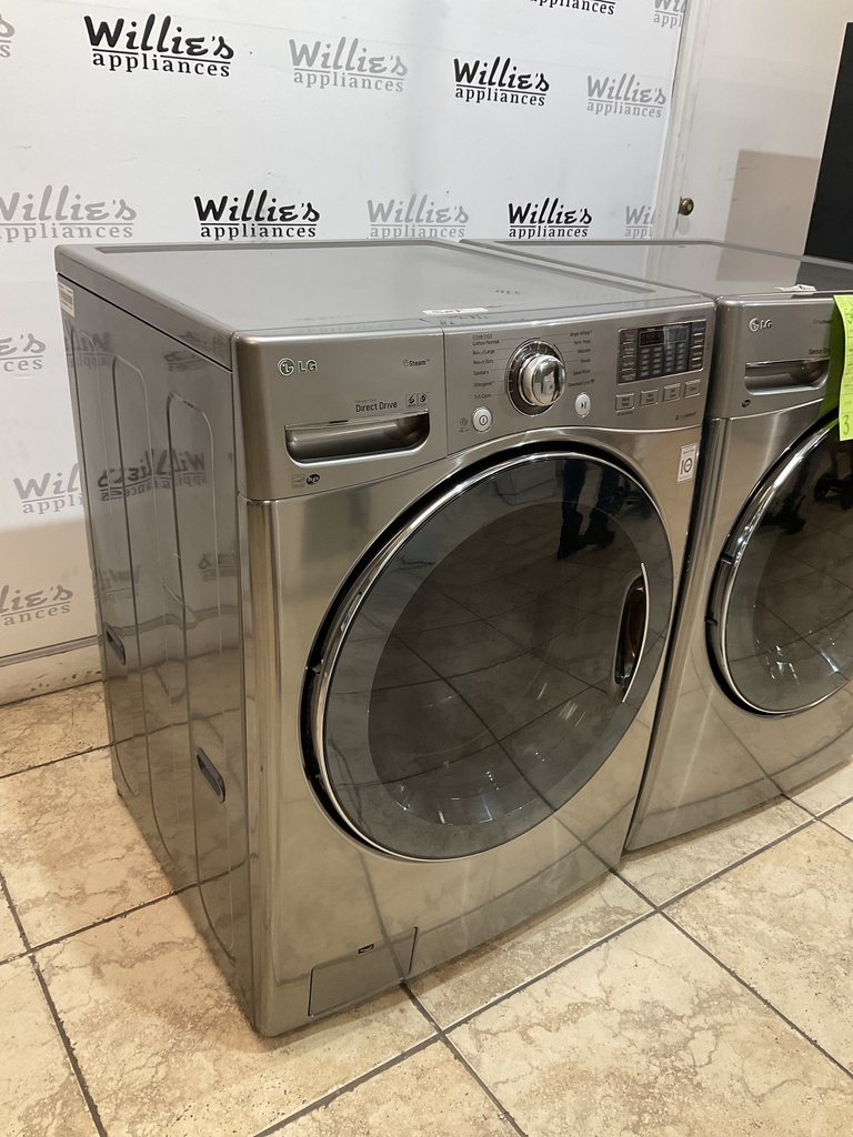 Lg Used Electric Set Washer/Dryer 220volts (30 AMP) 27/27inches {3 prong} (Grey) 