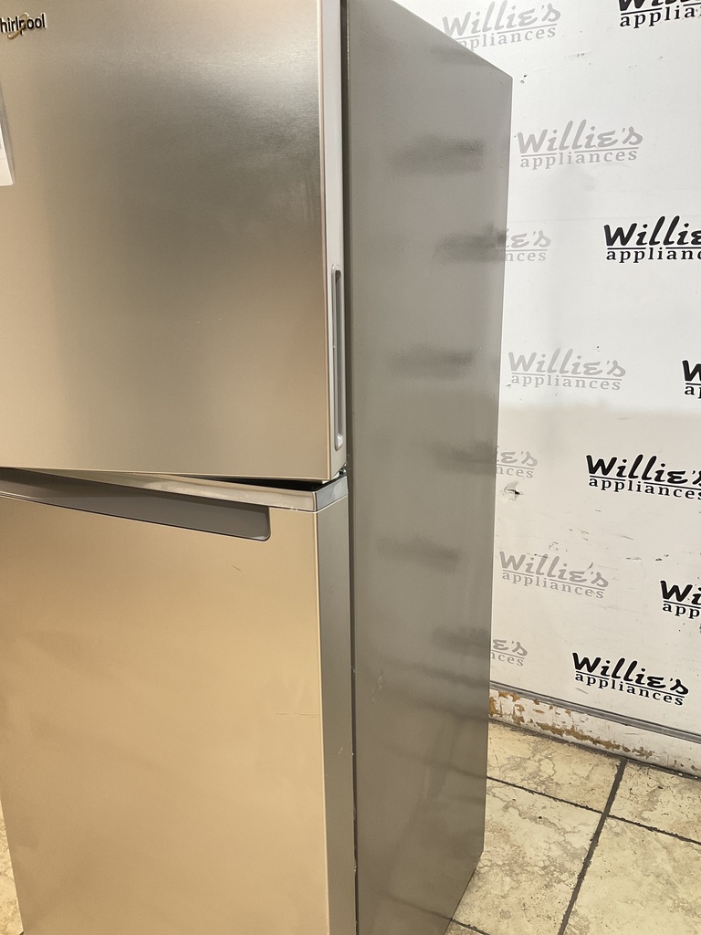 Whirlpool Used Refrigerator Top and Bottom 24x61 1/2” (Stainless Steel) 