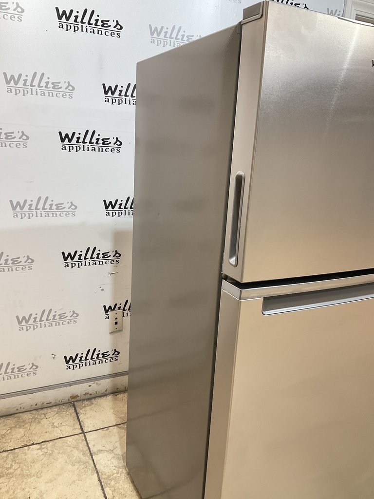 Whirlpool Used Refrigerator Top and Bottom 24x61 1/2” (Stainless Steel) 