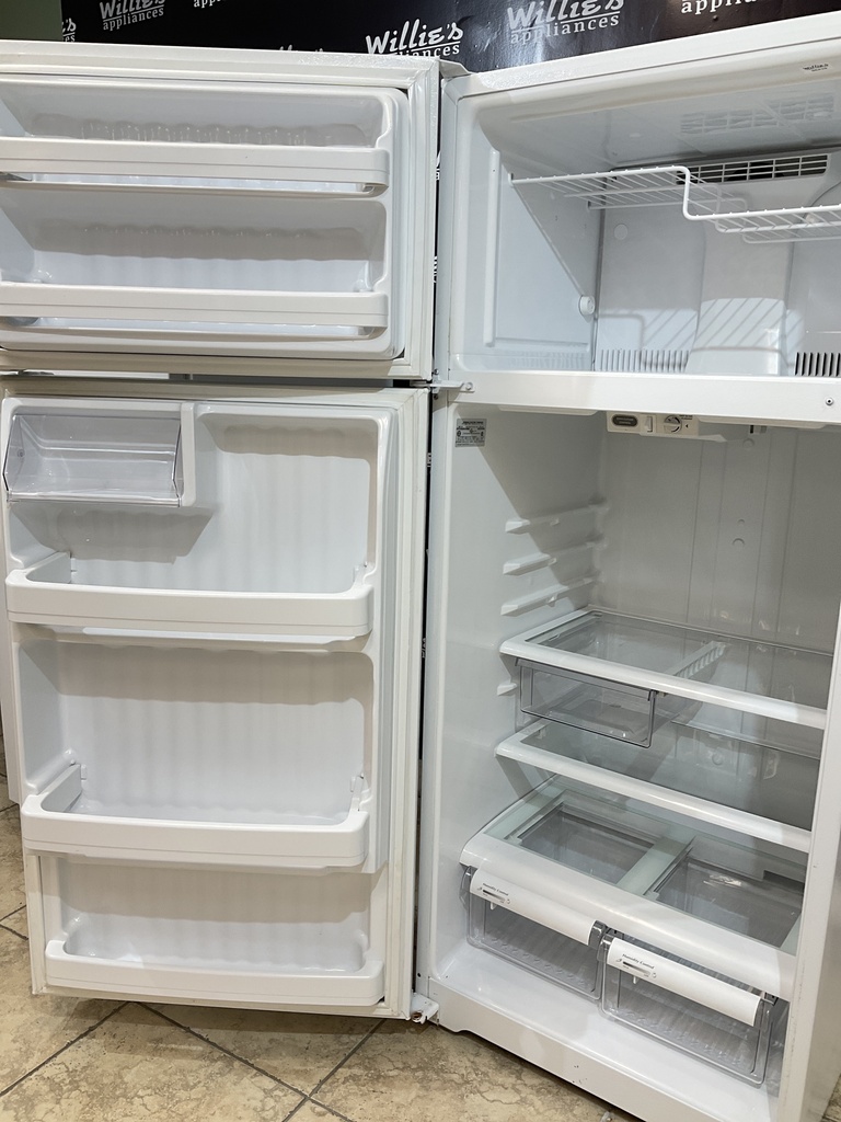 Ge Used Refrigerator Top and Bottom 28x67 (White) 