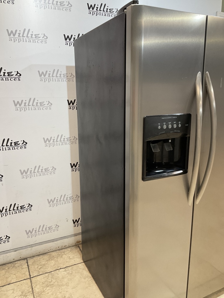Frigidaire Used Refrigerator Side by Side 36x68 1/2” (Stainless Steel) 