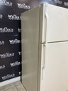 Ge Used Refrigerator Top and Bottom 28x61 1/2” (Bisque) 