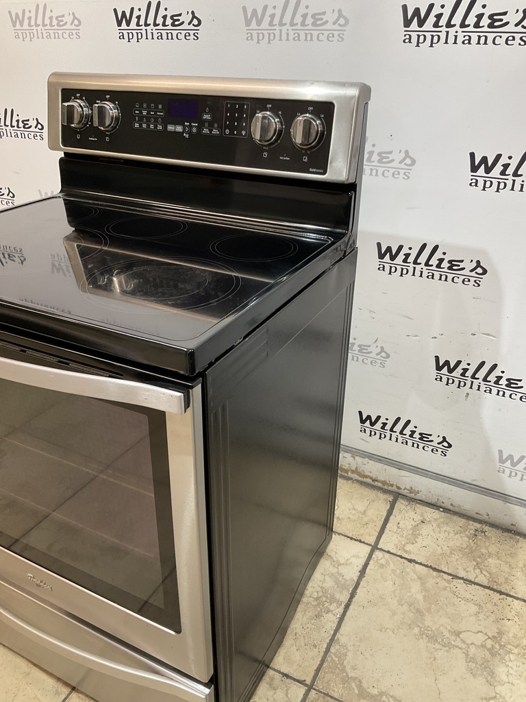 Whirlpool Used Electric Stove 220volts (40/50 AMP) 30inches {no cord} (Stainless Steel) 