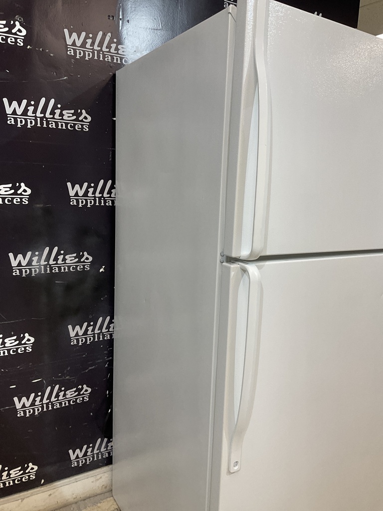 Whirlpool Used Refrigerator Top and Bottom 30x65 1/2” (White) 
