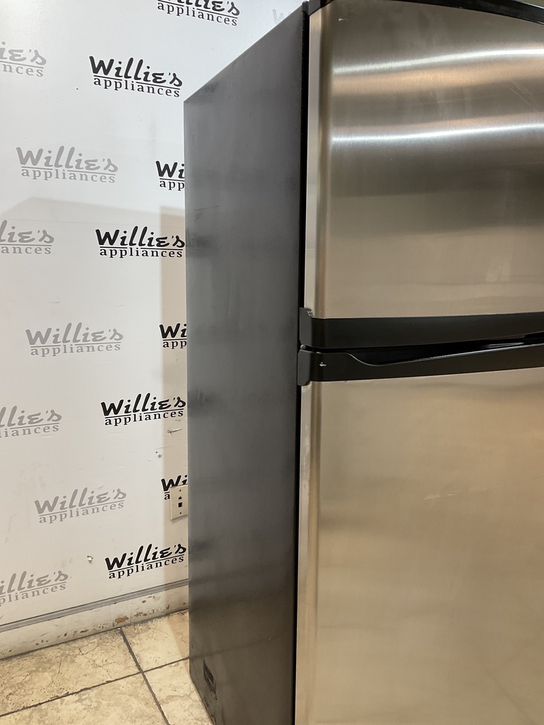 Whirlpool Used Refrigerator Top and Bottom 30x66 (Stainless Steel) 