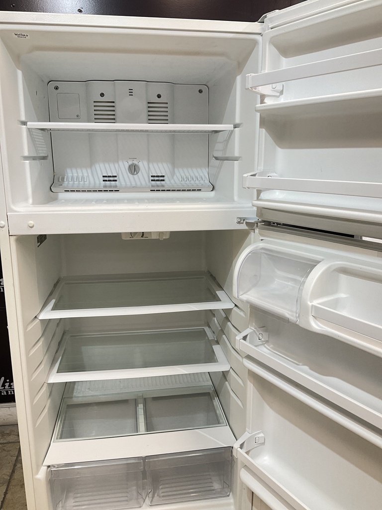 Whirlpool Used Refrigerator Top and Bottom 28x62 1/2” (White) 