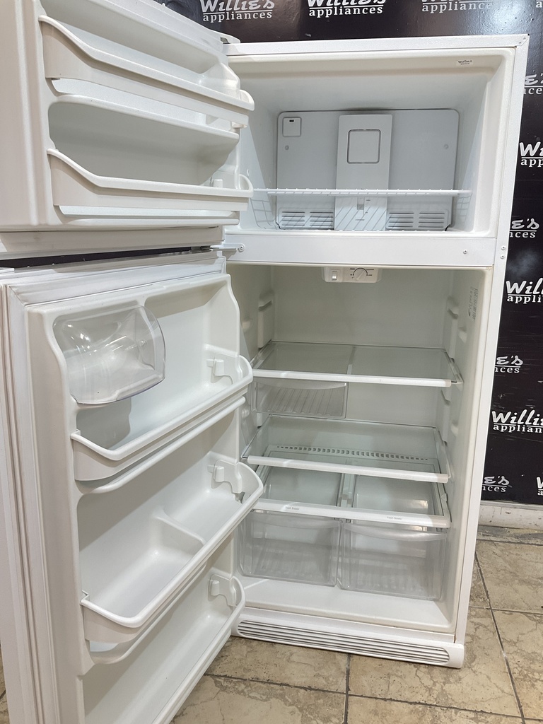 Frigidaire Used Refrigerator Top and Bottom 30x65 1/2” (White) 