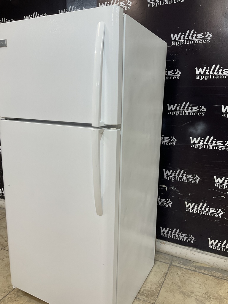 Frigidaire Used Refrigerator Top and Bottom 30x65 1/2” (White) 