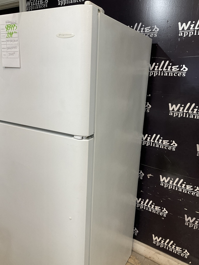 Frigidaire Used Refrigerator Top and Bottom 30x65 1/2” (White) 