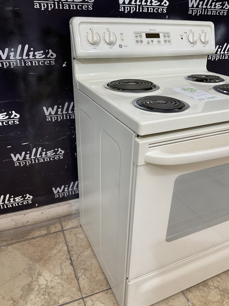 Ge Used Electric Stove 220volts (40/50 AMP) 30inches {no cord} (Bisque) 