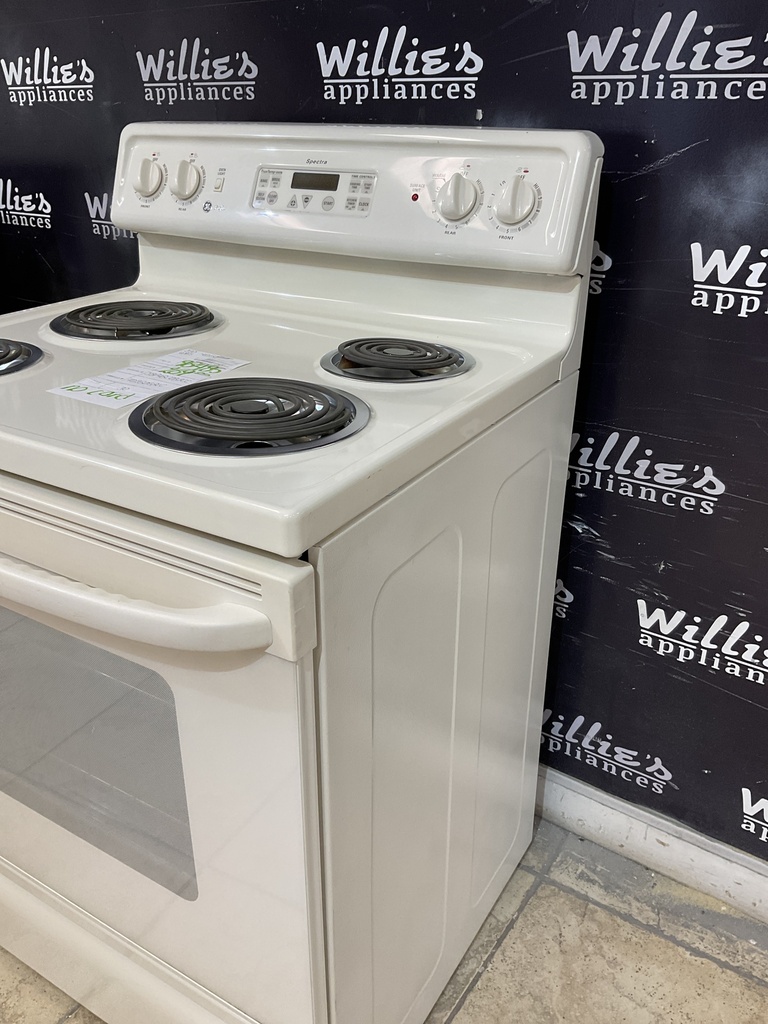 Ge Used Electric Stove 220volts (40/50 AMP) 30inches {no cord} (Bisque) 