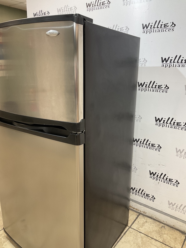 Whirlpool Used Refrigerator Top and Bottom 33x66 (Stainless Steel) 