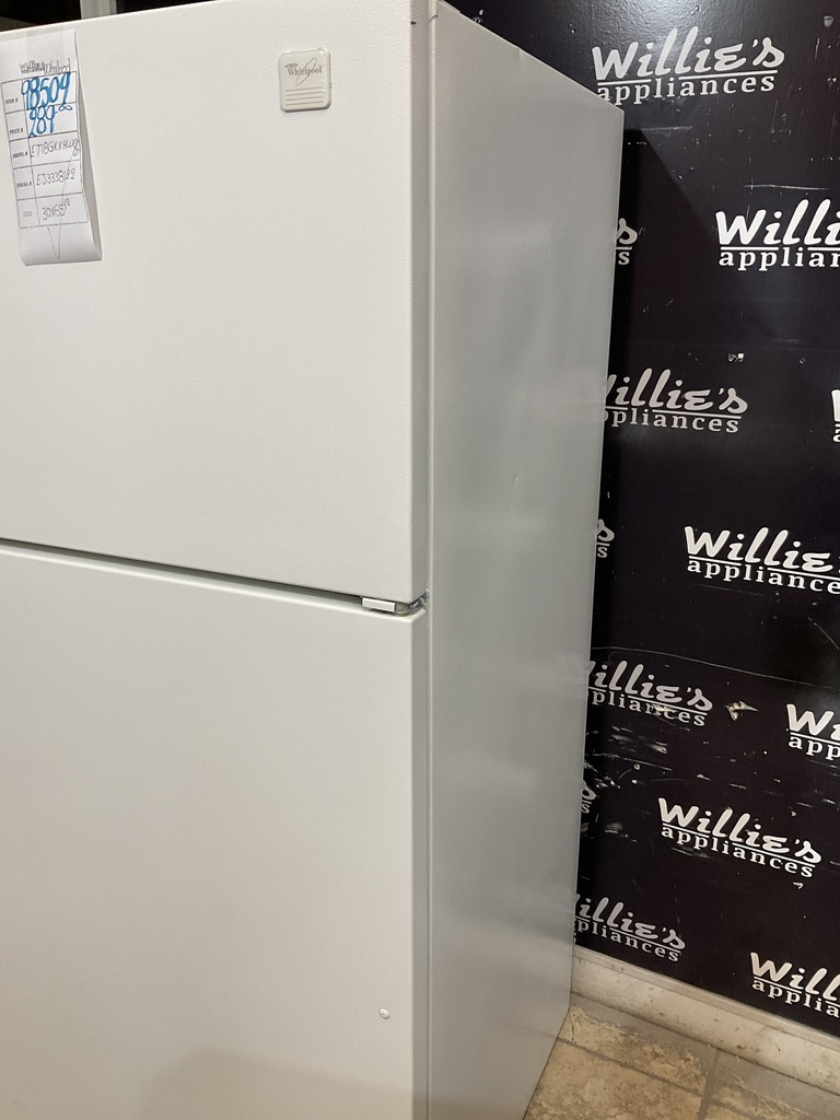 Whirlpool Used Refrigerator Top and Bottom 30x65 1/2” (white) 