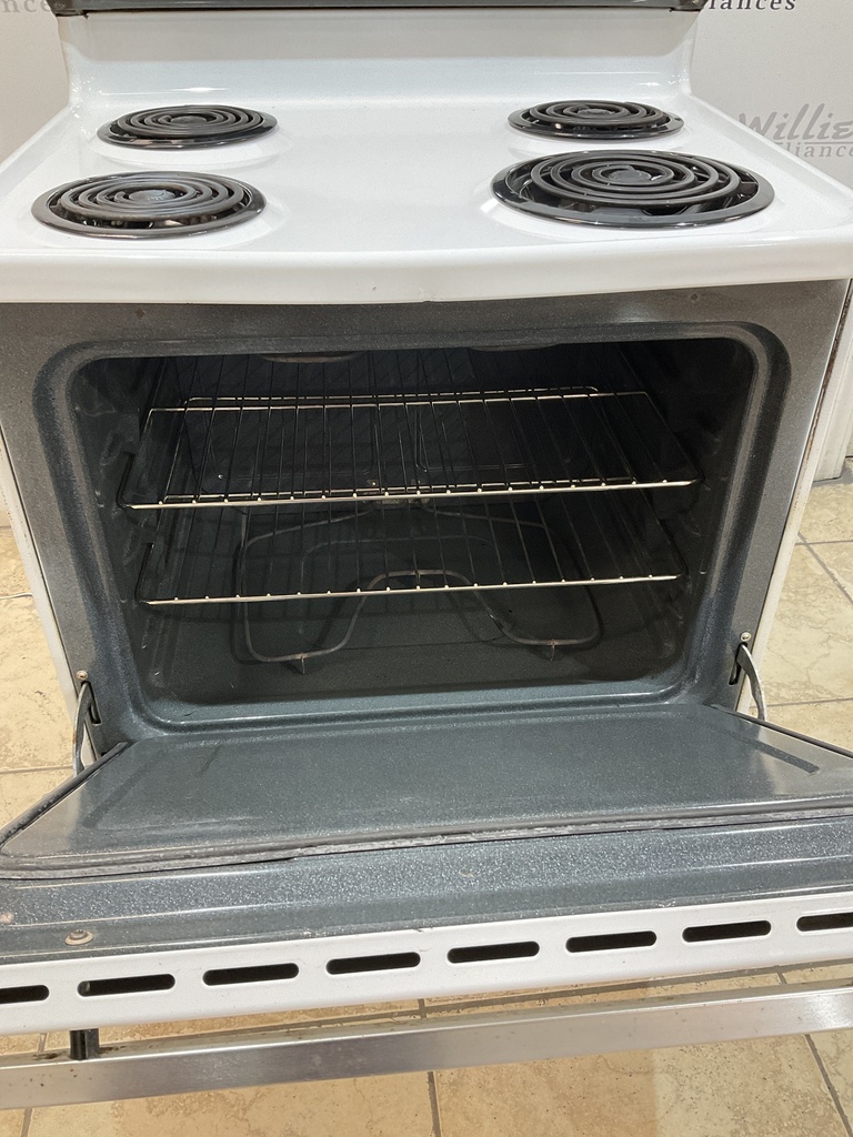 Ge Used Electric Stove 220volts (40/50 AMP) 30inches {no cord} (White/Black) 