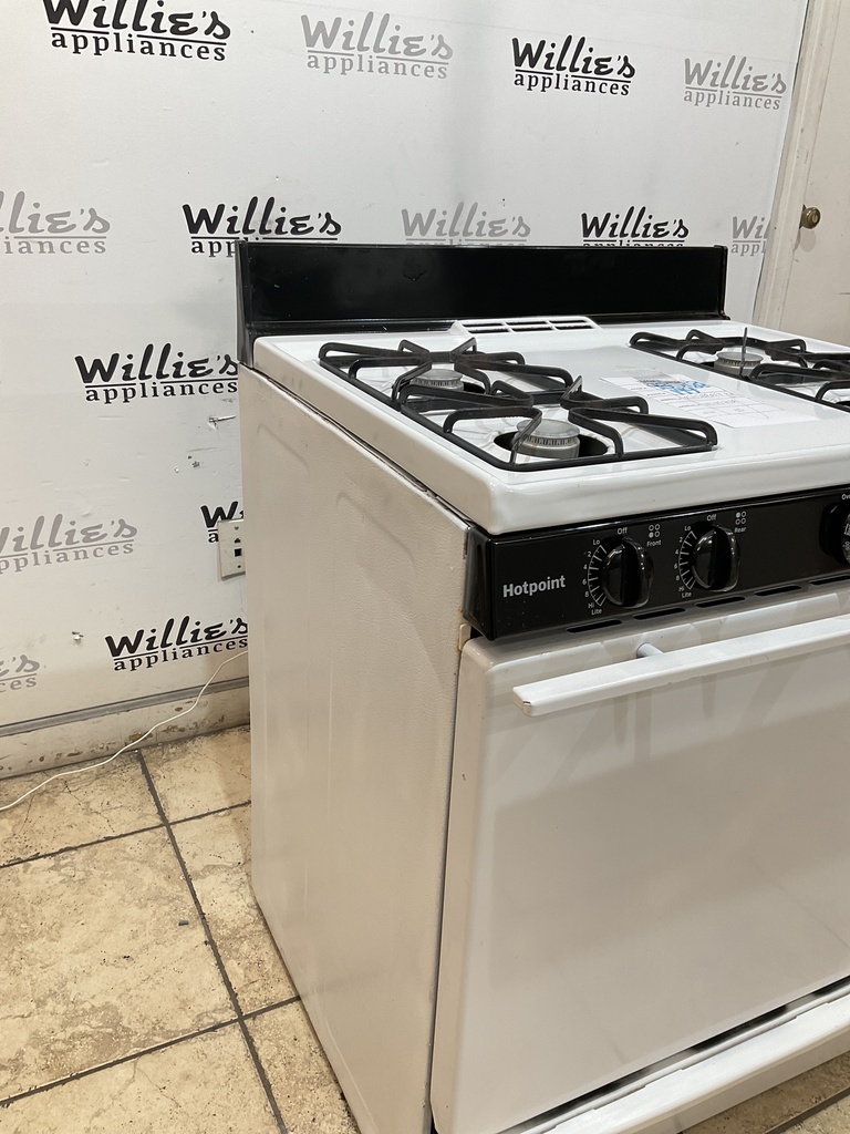 Hotpoint Used Natural Gas Stove 30inches (White/Black) 
