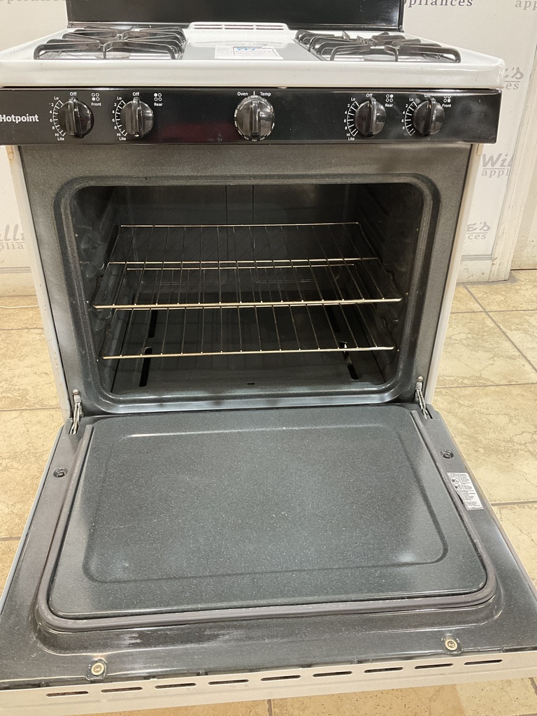 Hotpoint Used Natural Gas Stove 30inches (White/Black) 