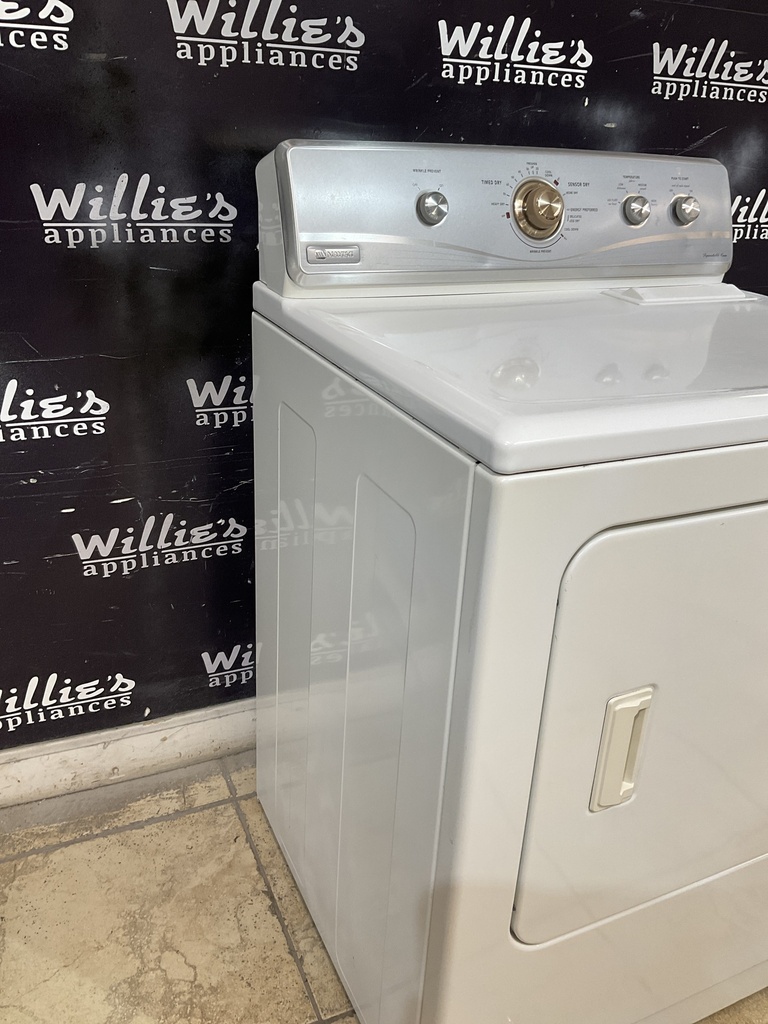 Maytag Used Electric Dryer 220volts (30 AMP) 29inches {4 prong} (White) 