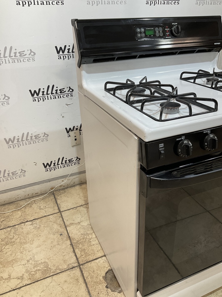 Hotpoint Used Natural Gas Stove 30inches (White/Black) 