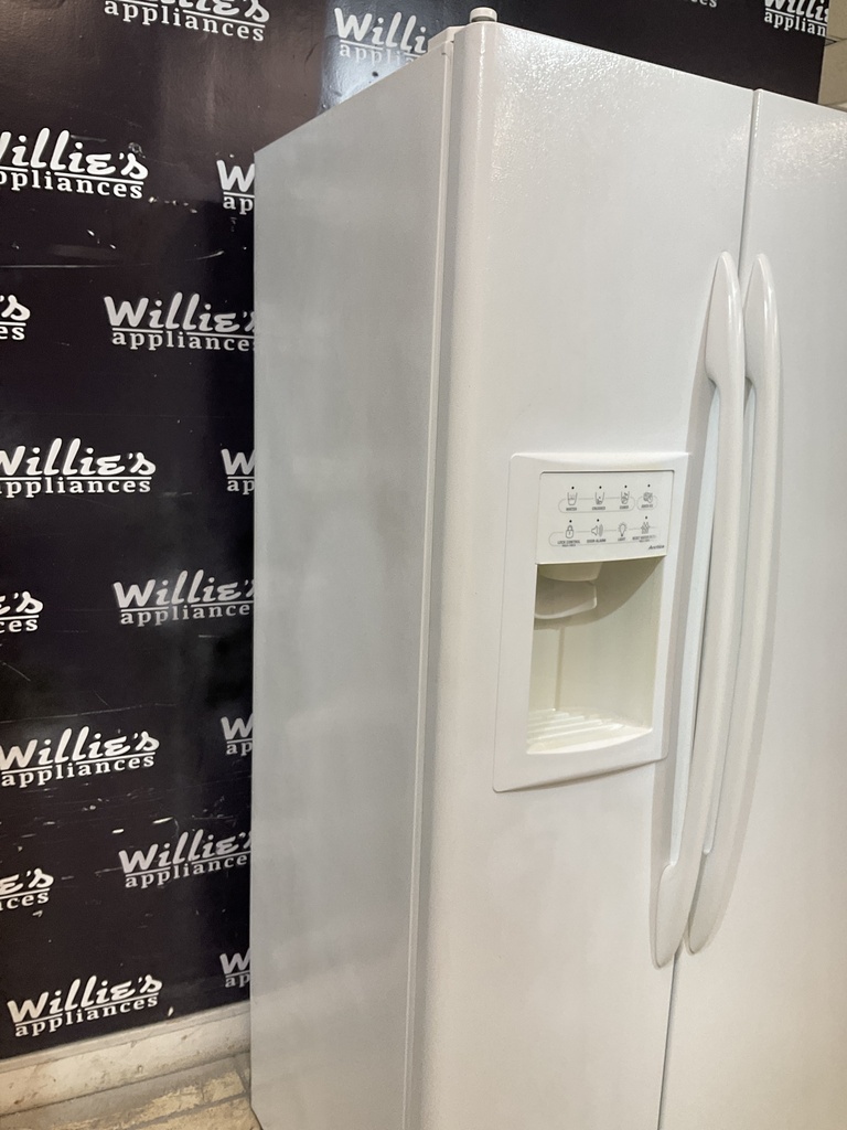 Ge Used Refrigerator Side by Side 36x69 1/2” (White) 
