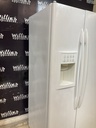 Ge Used Refrigerator Side by Side 36x69 1/2” (White) 