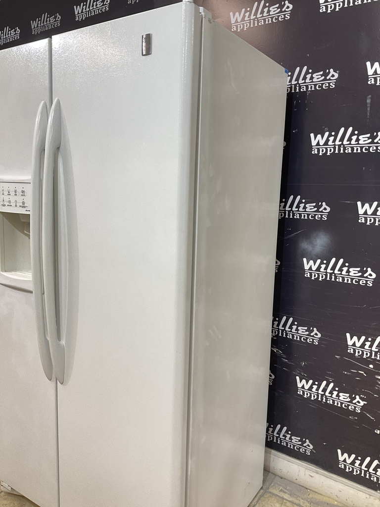 Ge Used Refrigerator Side by Side 36x69 1/2” (White) 