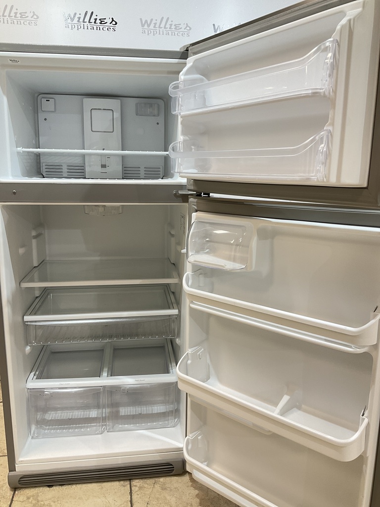 Frigidaire Used Refrigerator Top and Bottom 30x65 1/2” (stainless steel) 
