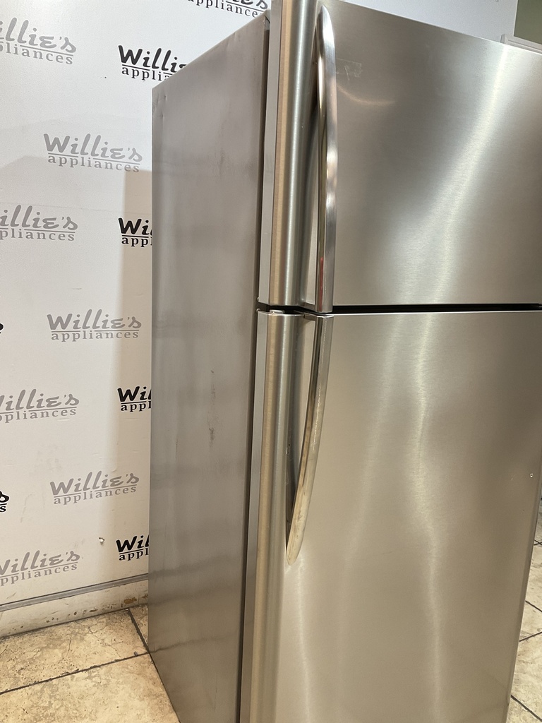 Frigidaire Used Refrigerator Top and Bottom 30x65 1/2” (stainless steel) 