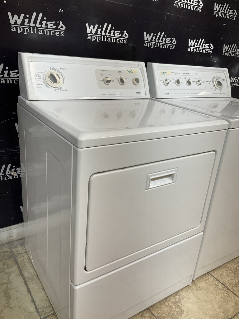 Kenmore Used Electric Set  Washer/Dryer 220volts (30 AMP) 27inches {3 prong} (White) 