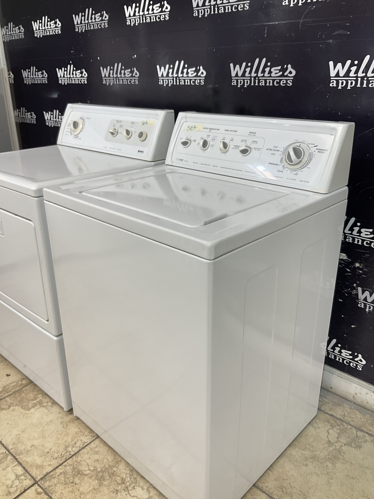 Kenmore Used Electric Set  Washer/Dryer 220volts (30 AMP) 27inches {3 prong} (White) 